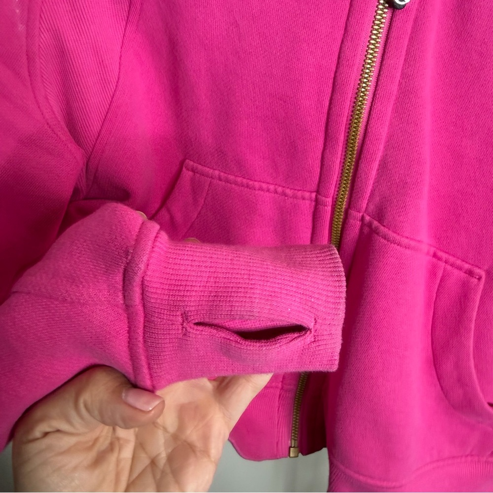 Lululemon Scuba Oversized Full-Zip Hoodie Sonic Pink Gold - Picture 3 of 9